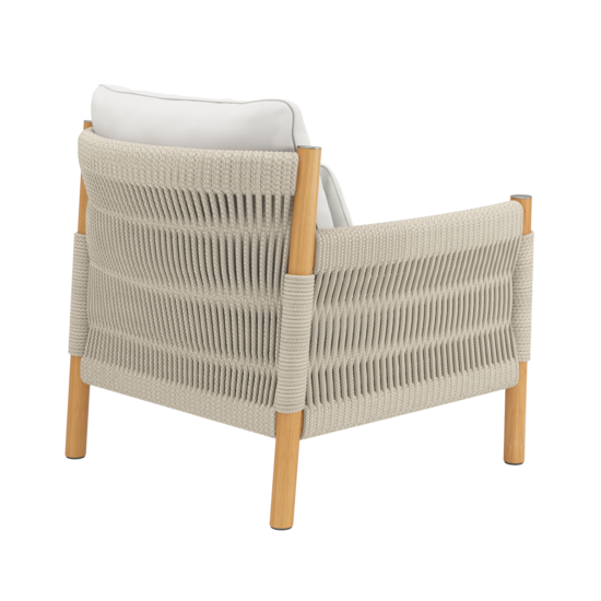 Cavo Lounge Armchair Beige incl. cushion in the design "Travertin"