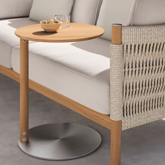 Cavo Lounge Sofa Beige incl. cushion in the design "Travertin"