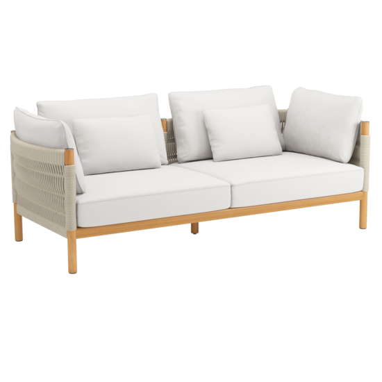 Cavo Lounge Sofa Beige incl. cushion in the design "Travertin"