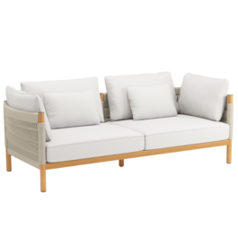Cavo Lounge Sofa Beige incl. cushion in the design "Travertin"