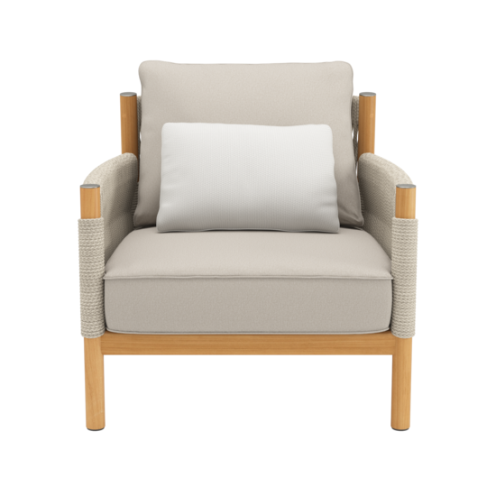 Cavo Lounge Armchair Beige incl. cushion in the design "Nature"