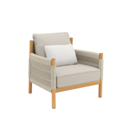 Cavo Lounge Armchair Beige incl. cushion in the design "Nature"