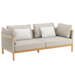 Cavo Lounge Sofa Beige incl. cushion in the design "Nature"