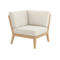 Valencia Lounge Corner Element in the design "Linum/seams Pearl"