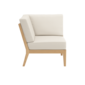 Valencia Lounge Corner Element in the design "Linum/seams Pearl"