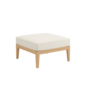 Valencia Lounge Footstool in the design "Linum/seams Pearl"