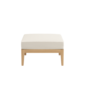 Valencia Lounge Footstool in the design "Linum/seams Pearl"