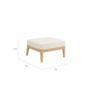 Valencia Lounge Element without backrest in the design "Linum/seams Pearl"