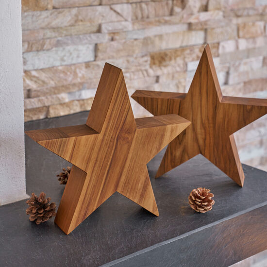 Teak Stars Set of 2