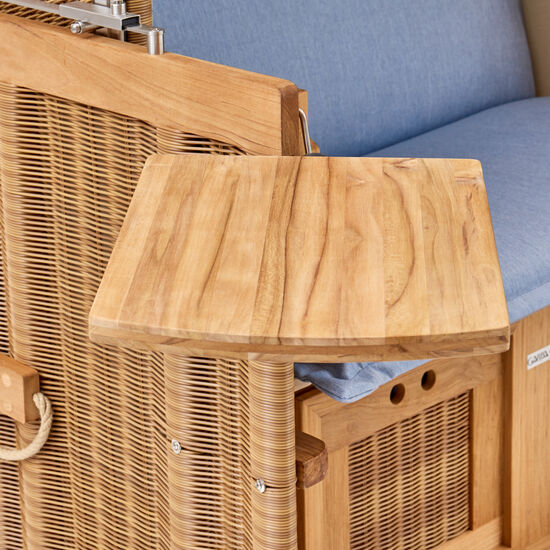 Additional Swivel Table for Roofed Wicker Beach Chair