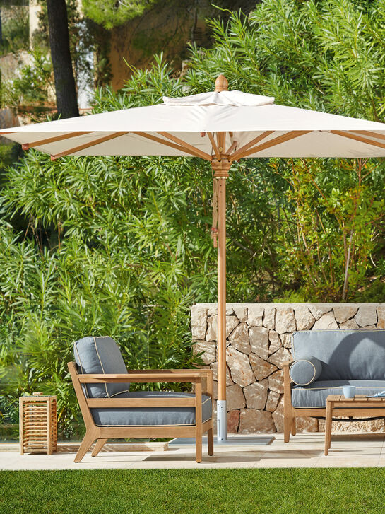 Newhaven Armchair incl. cushions Indigo/seams Linum