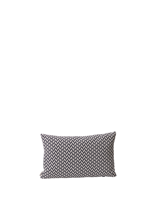Feather Cushion 45 x 30 Rombo White/Navy Blue