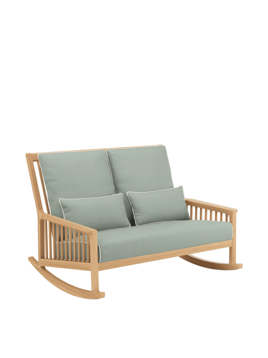 Newhaven Rocking Chair Two-Seater incl. cushions Mineral/seams Linum