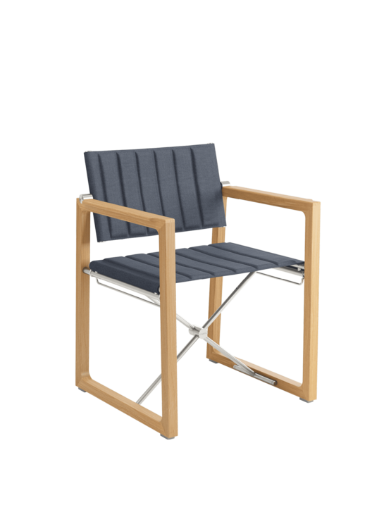 Benton Armchair Blue Smoke foldable