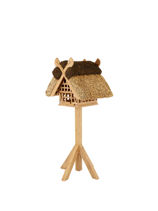 Birdhouse Teak with thatched roof