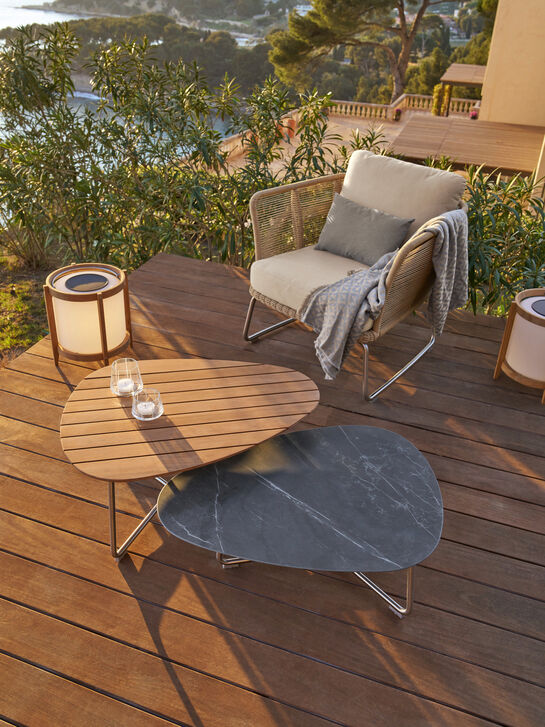 Amari Lounge Table Set Teak/Ceramic