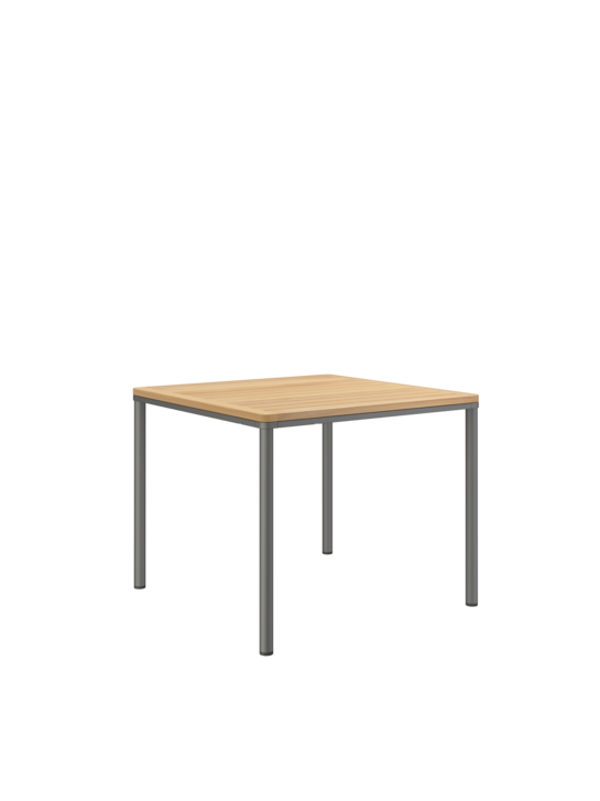Portland Table Stainless Steel Graphite/Teak