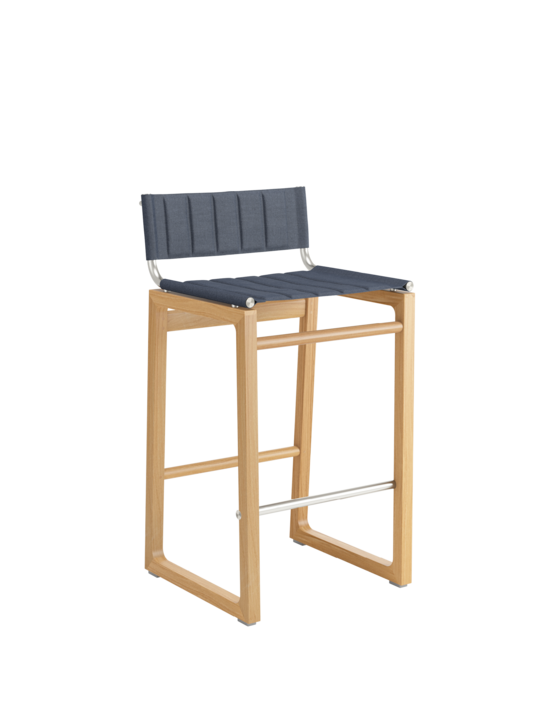 Benton Bar Stool Blue Smoke fixed