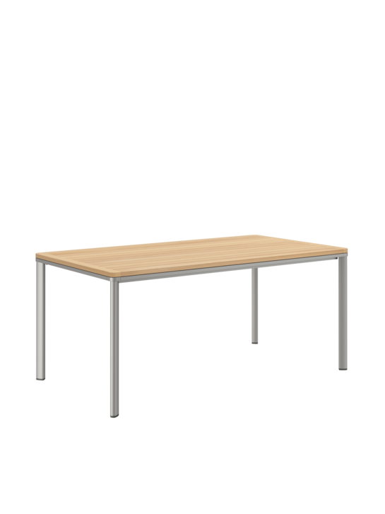 Portland Table Anodised Aluminium/Teak 165 x 90