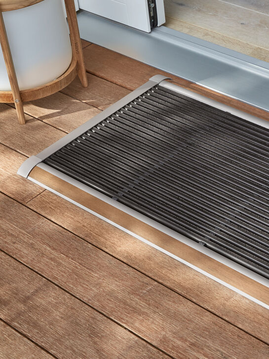 Terrace Mat Silver 90 x 60 with teak slat