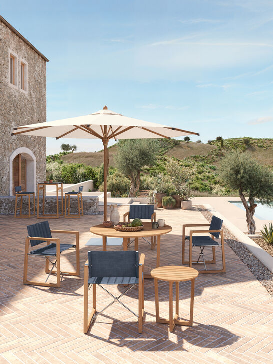 Benton Armchair Blue Smoke foldable