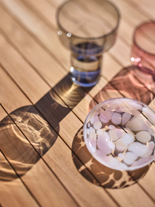 Portland Table Stainless Steel Graphite/Teak