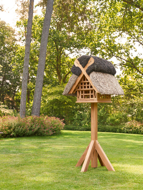 Birdhouse Teak with thatched roof