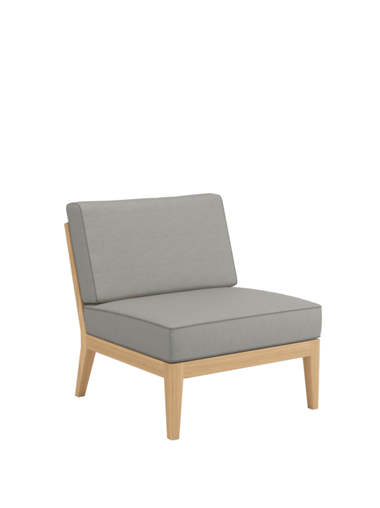 Valencia Lounge Middle Element incl. cushions Stone/seams Taupe