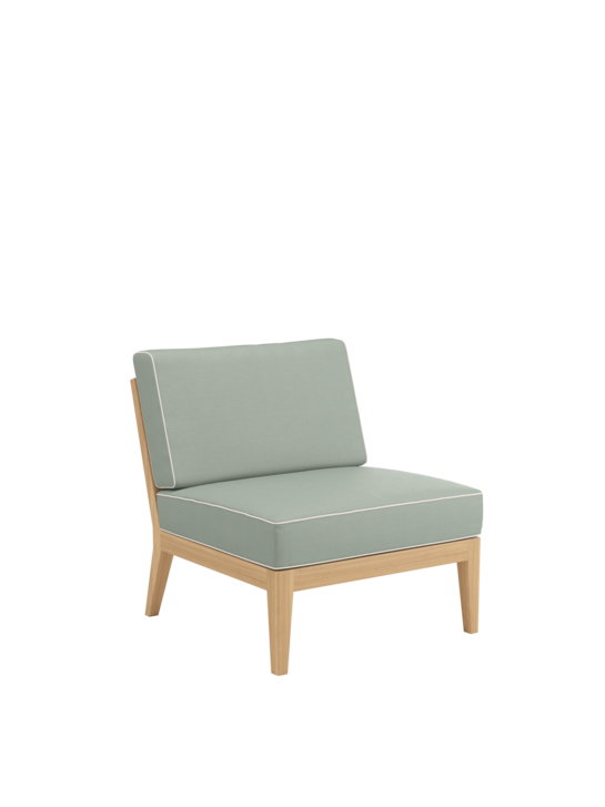 Valencia Lounge Middle Element incl. cushions Mineral/seams Linum