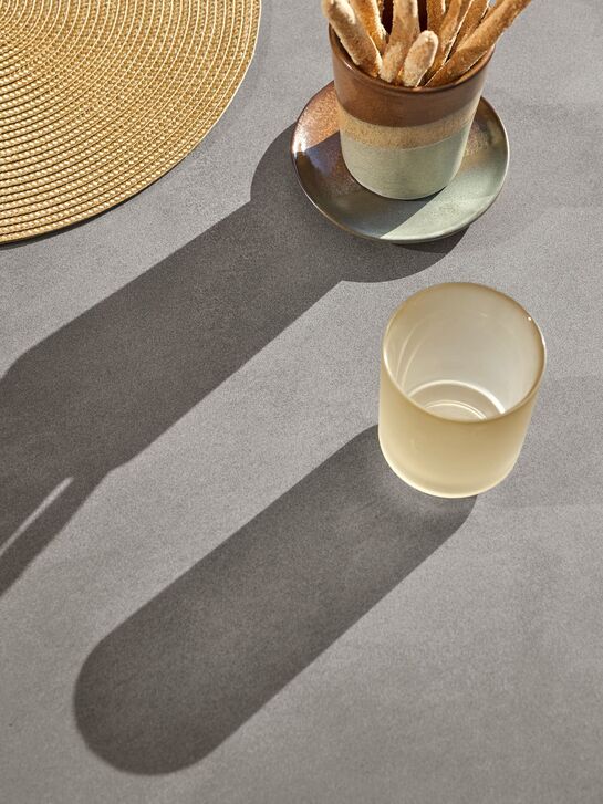 Portland Extending Table Stainless Steel Graphite/HPL Shade