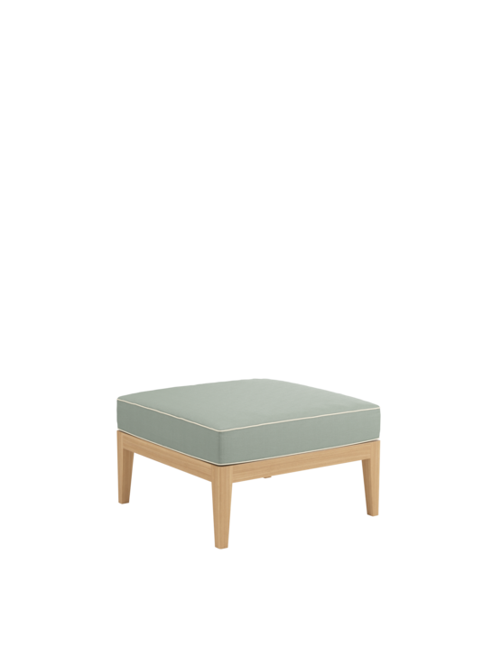 Valencia Lounge Footstool incl. cushion Mineral/seams Linum