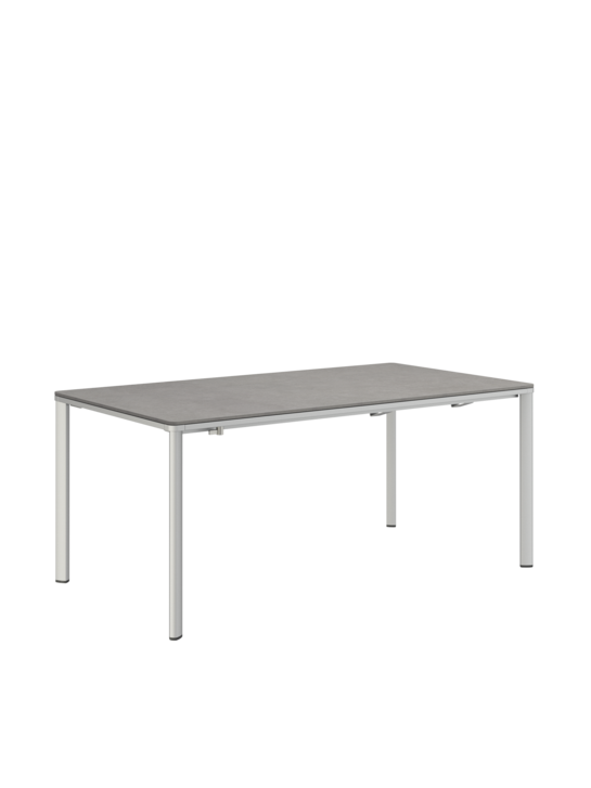 Portland Extending Table Anodised Aluminium/HPL Shade 165-225 x 90
