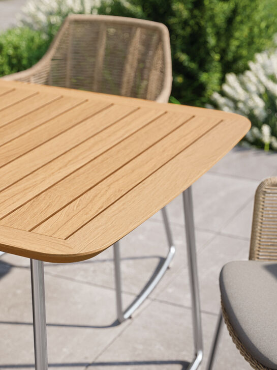 Amari Table Stainless Steel/Teak