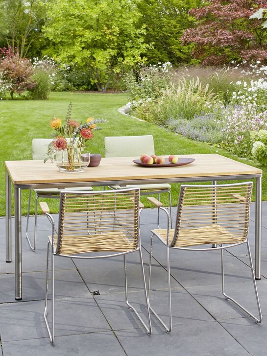 Portland Table Stainless Steel/Teak