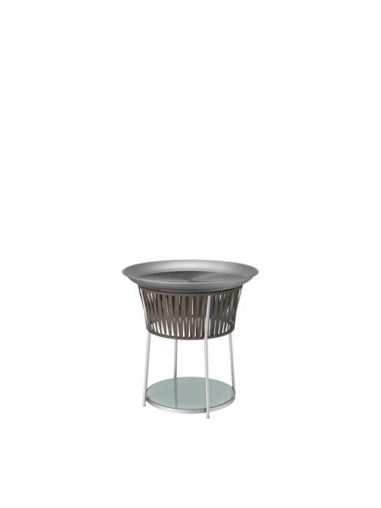 Temper Side Table Glass Brown