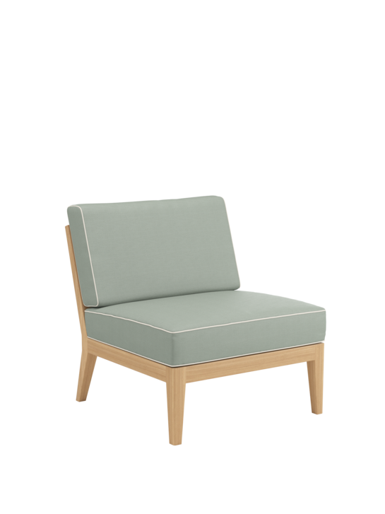 Valencia Lounge Middle Element incl. cushions Mineral/seams Linum