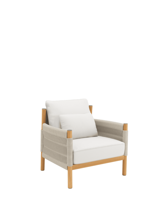 Cavo Lounge Armchair Beige incl. cushions Travertin