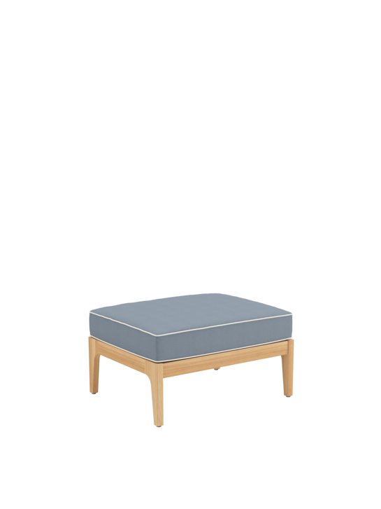 Newhaven Footstool incl. cushion Indigo/seams Linum
