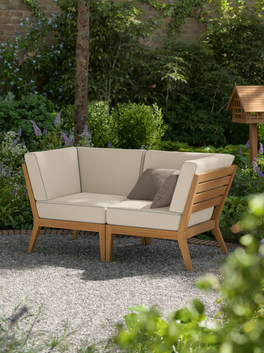 Valencia Lounge Corner Element incl. cushions Linum/seams Pearl