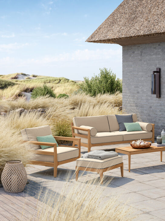 Newhaven Sofa incl. cushions Linum/seams Indigo