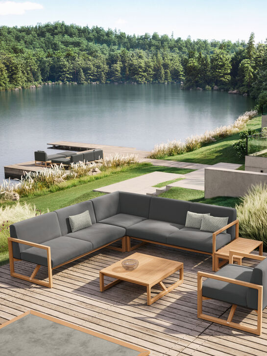 Trey Lounge Sofa with armrest left incl. cushions Anthracite