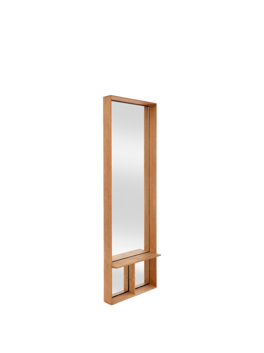 Fascino Mirror with teak frame, vertical wide