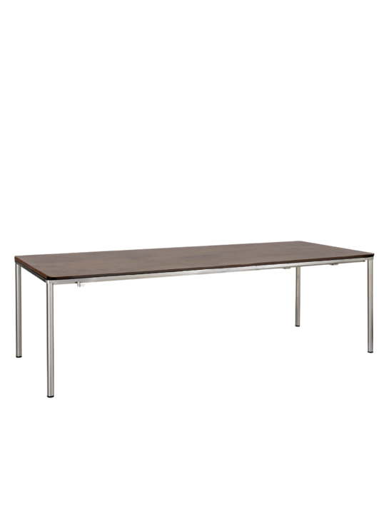 Portland Extending Table Stainless Steel/HPL Patina Grey-Brown