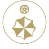 Parasol stands with wheels